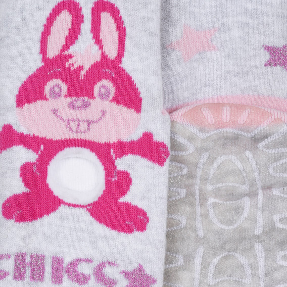 Чорапи със зайче, розови Chicco 329746 3