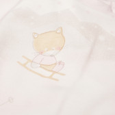 Памучен гащеризон с дълъг ръкав и приказна картинка за бебе момиче, розов Chicco 32999 3