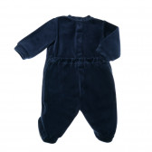 Плюшен гащеризон с дълъг ръкав и апликация панда за бебе, тъмносин Chicco 33002 2