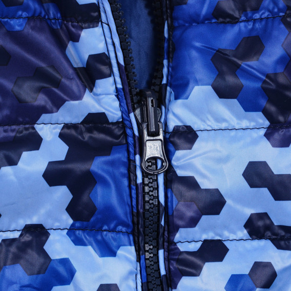 Олекотено яке с цветен фигурален принт, синьо Chicco 330088 3