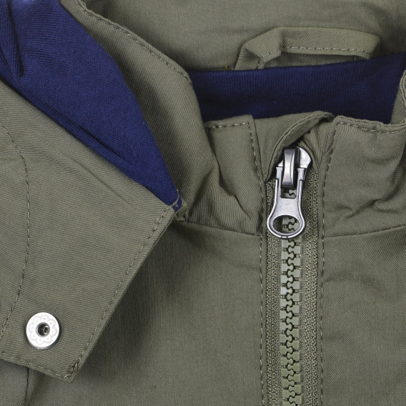 Тънко яке с четири джоба и надпис на качулката, зелено Chicco 330126 2