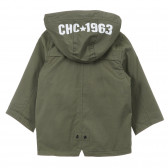 Тънко яке с четири джоба и надпис на качулката, зелено Chicco 330128 4