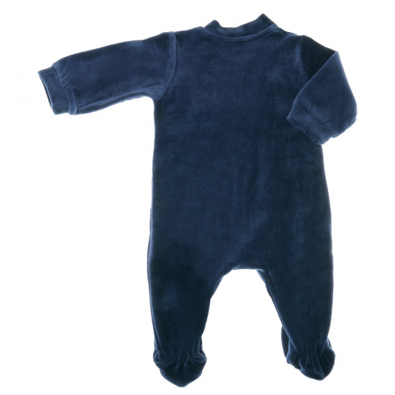 Плюшен гащеризон с предно закопчаване и апликация панда за бебе, тъмносин Chicco 33014 2