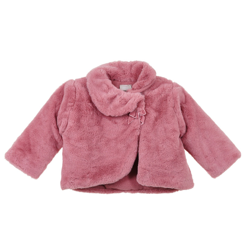 Палто с панделка, розово  330167