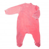 Плюшен гащеризон с предно закопчаване и апликация мече за бебе момиче , розов Chicco 33023 2