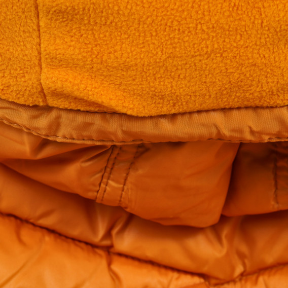 Яке с надпис на ципа и подплатена сваляща се качулка, оранжево Chicco 330249 3