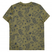 Тениска с принт на извънземни, зелена Chicco 330956 4