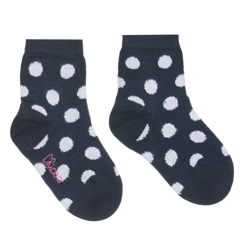 Чорапи с принт на точки, тъмносини  331020