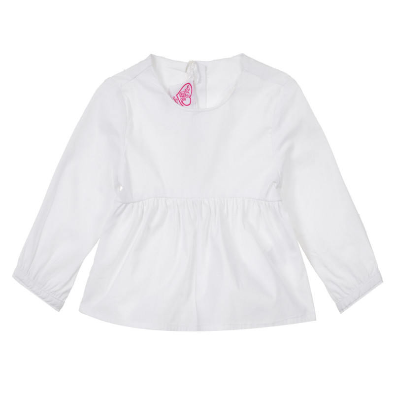 Блуза с дълъг ръкав за бебе, бяла  331175