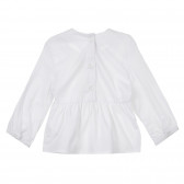 Блуза с дълъг ръкав за бебе, бяла Chicco 331178 4