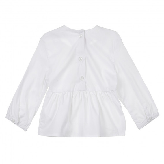Блуза с дълъг ръкав за бебе, бяла Chicco 331178 4