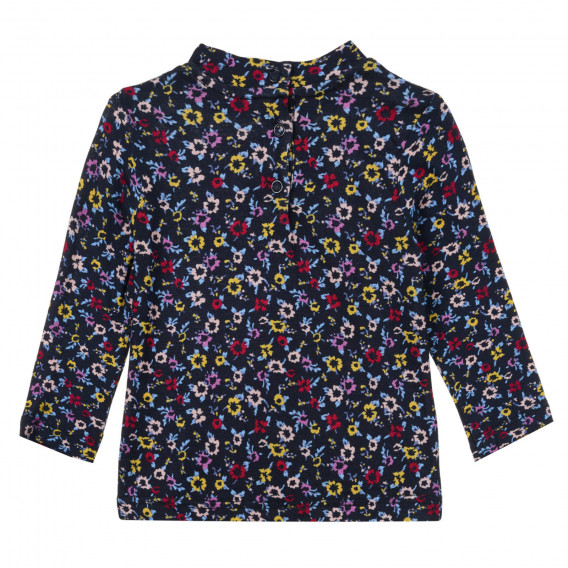 Блуза с поло яка и флорален принт Chicco 331186 4