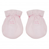 Комплект памучни ръкавички за новородено, розови Chicco 331362 4