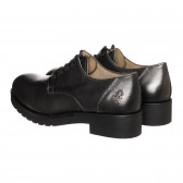 Обувки от естествена кожа с връзки, черни Fly London 331865 2