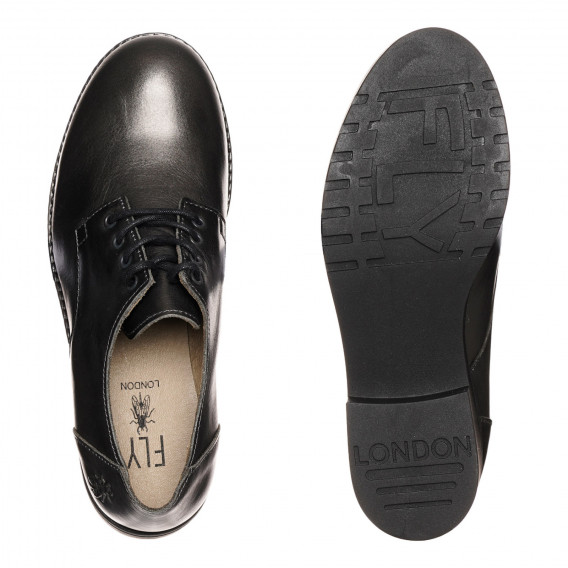 Обувки от естествена кожа с връзки, черни Fly London 331866 3