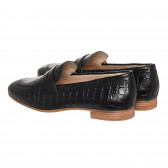 Елегантни обувки от естествена кожа с релеф, черни Geox 331915 2