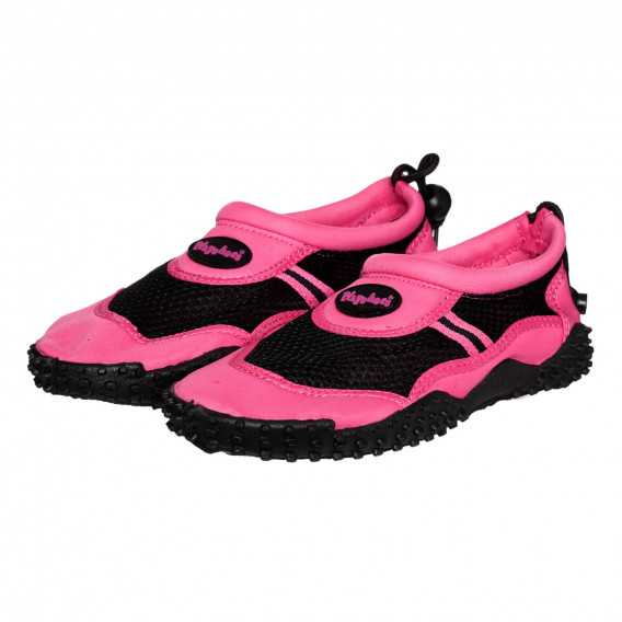 Аква обувки с черни акценти, розови Playshoes 332071 