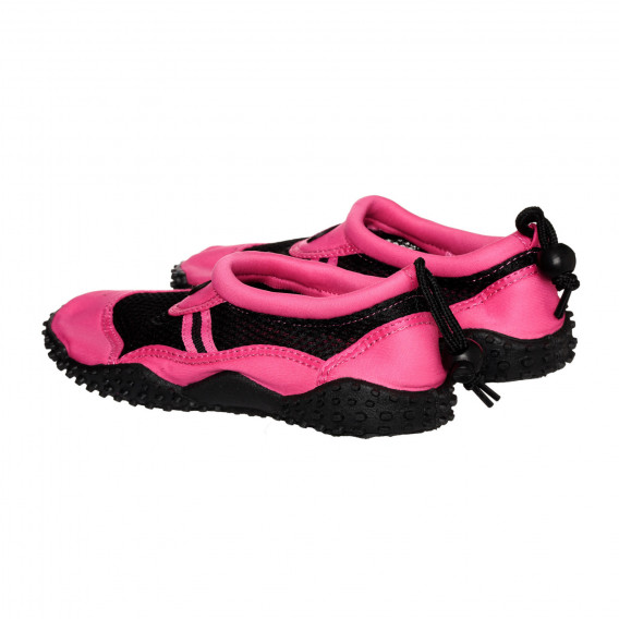 Аква обувки с черни акценти, розови Playshoes 332072 2