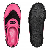 Аква обувки с черни акценти, розови Playshoes 332073 3
