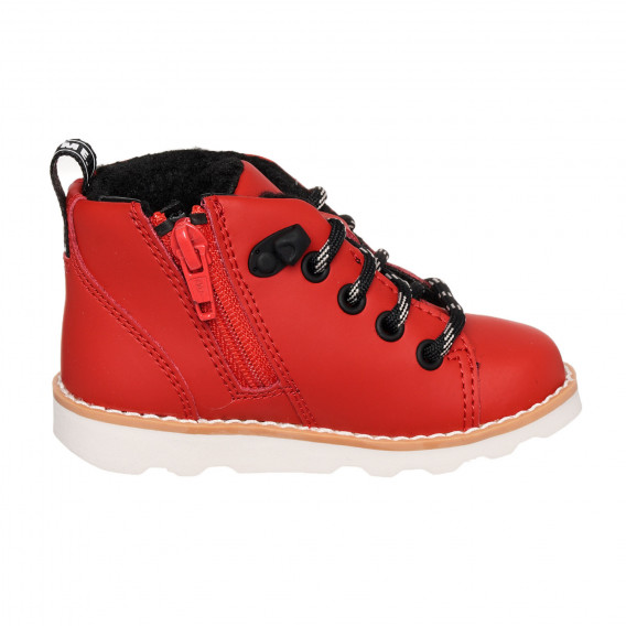 Зимни боти с черни акценти за бебе, червени Clarks Зимни боти с черни акценти за бебе, червени Clarks 332879 3