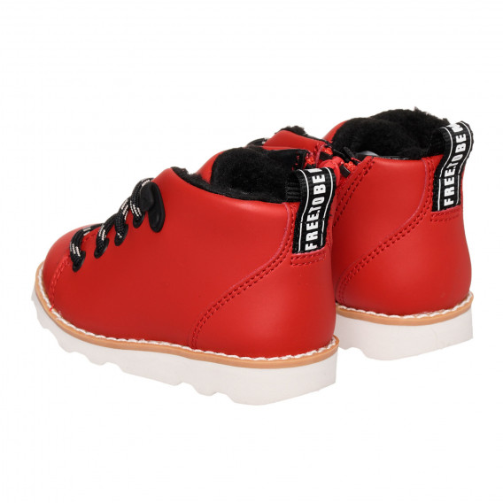 Зимни боти с черни акценти за бебе, червени Clarks Зимни боти с черни акценти за бебе, червени Clarks 332880 2