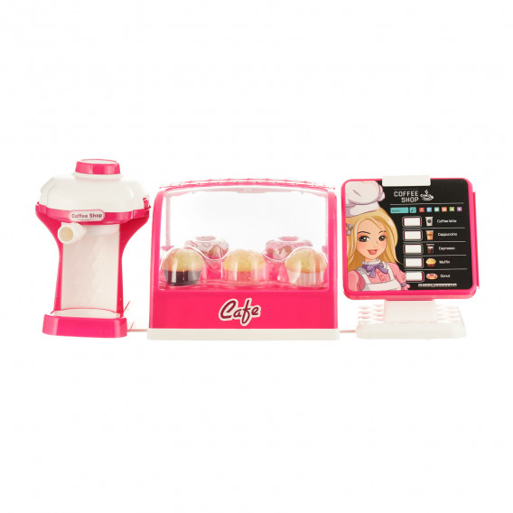 Детска кафе сладкарница с каса и светлина, розова GOT 333199 