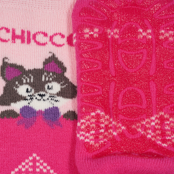Чорапи за бебе за момиче, розов цвят Chicco 333390 2