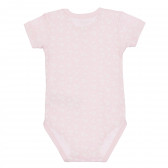 Памучен комплект от два броя бодита с къс ръкав за бебе, бяло и розово Chicco 333421 5
