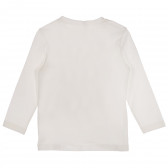 Памучна блуза за бебе бяла Benetton 333427 4