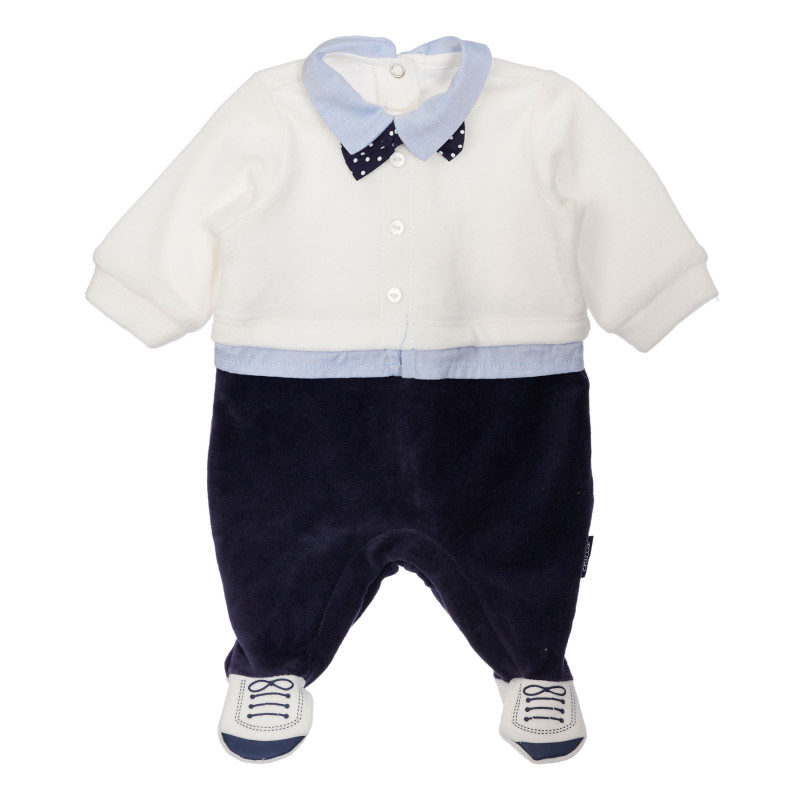 Памучен гащеризон тип костюм за бебе, многоцветен  333535
