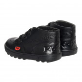 Обувки от естествена кожа за бебе, черни KICKERS 333646 2