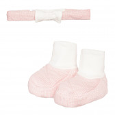Комплект буйки тип чорап и лента за глава, розов Petit Bateau 334260 