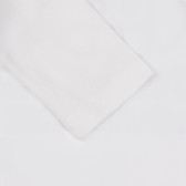 Памучна блуза с графичен принт за бебе, бяла Benetton 334455 3