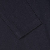 Памучна блуза с името на бранда, тъмносиня Benetton 334463 3