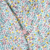 Памучна блуза с флорален принт за бебе, бяла Benetton 334467 3