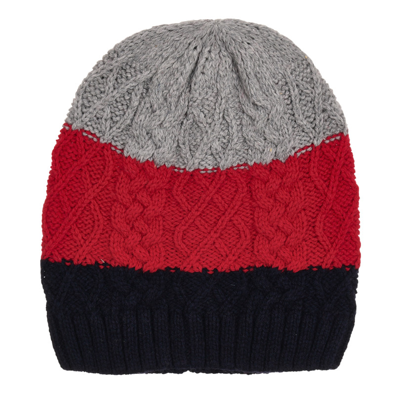 Многоцветна плетена шапка  334490