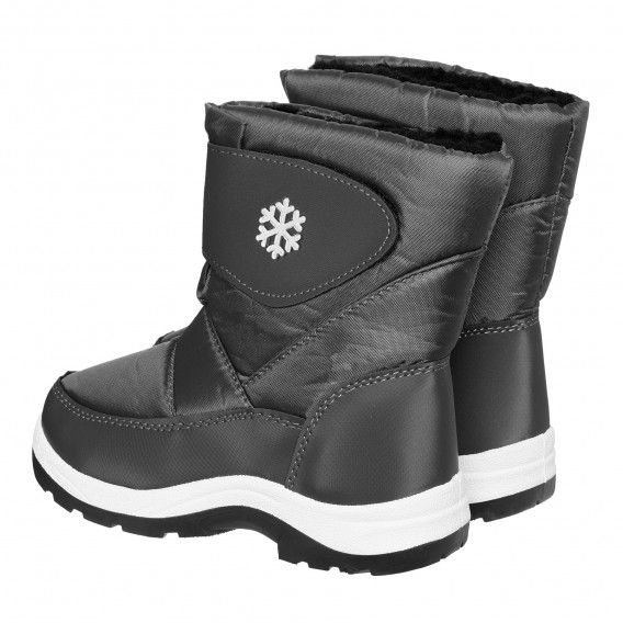 Апрески с апликация на снежинка, сиви Best buy shoes 334666 2