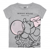 Памучна тениска Minnie Mouse, сива Minnie Mouse 334822 