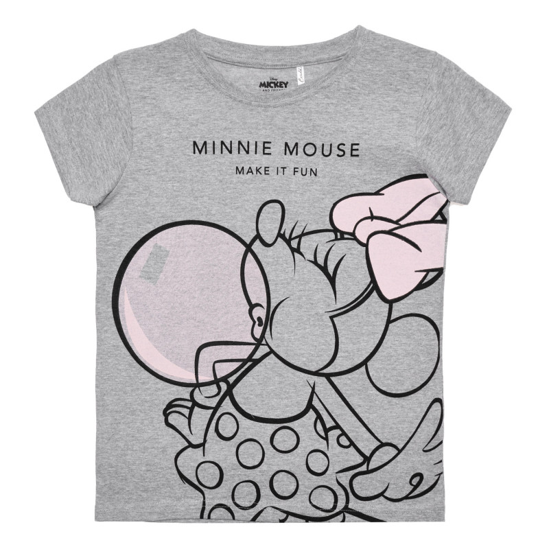 Памучна тениска Minnie Mouse, сива  334822
