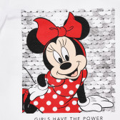 Памучна тениска Minnie Mouse, бяла Minnie Mouse 334827 2
