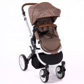 Комбинирана детска количка 3 в 1 Dotty Brown Kikkaboo 33504 2