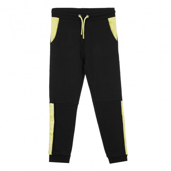 Спортен панталон със странични ленти, черен Guess 335122 