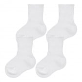 Памучни чорапи за новородено, бели Chicco 335186 