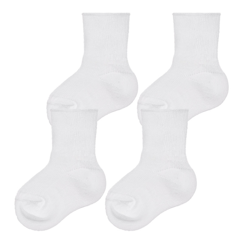 Памучни чорапи за новородено, бели  335186
