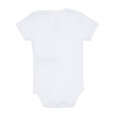 Памучен комплект от два броя бодита с къс ръкав за бебе, бяло и синьо райе Chicco 335231 7