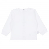 Памучна блуза с дълъг ръкав за бебе, бяла Chicco 335239 