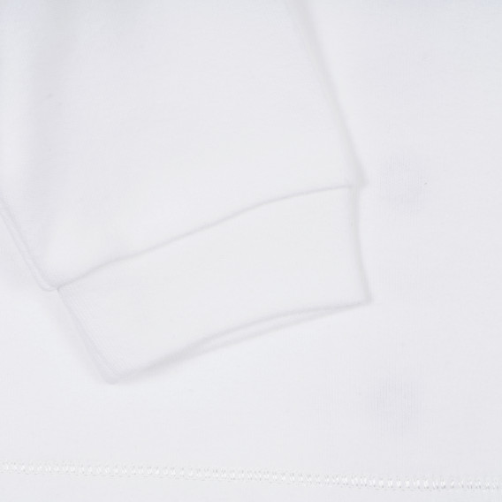 Памучна блуза с дълъг ръкав за бебе, бяла Chicco 335240 2
