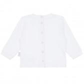Памучна блуза с дълъг ръкав за бебе, бяла Chicco 335242 4