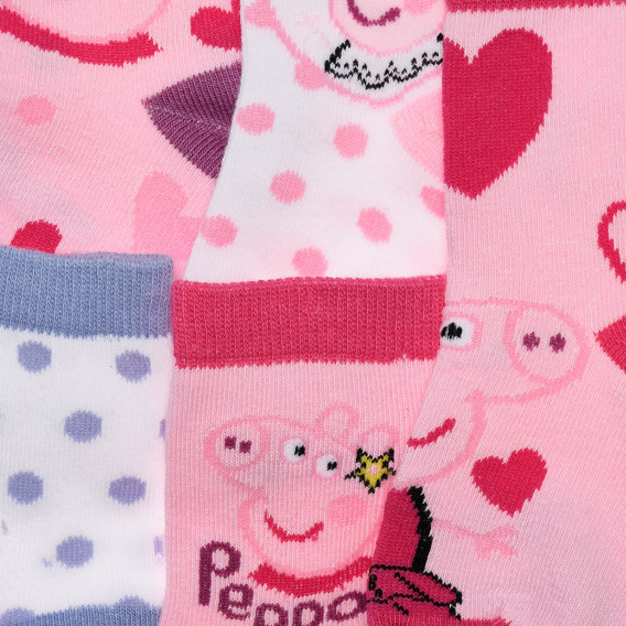 Комплект от пет броя чорапи Peppa Pig, многоцветни Peppa pig 335285 3
