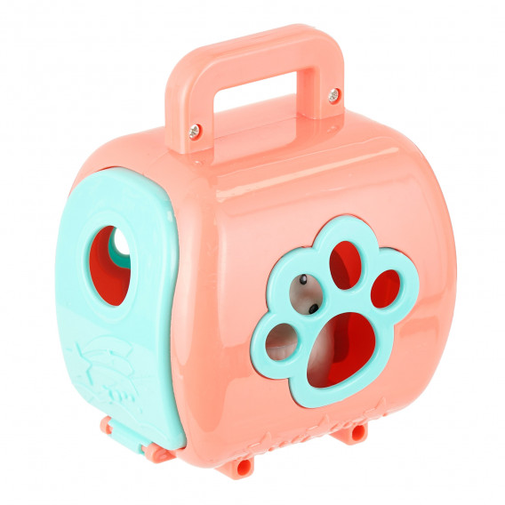 Кош за домашни любимци с кученце тип куфар, розов Koopman 335712 2